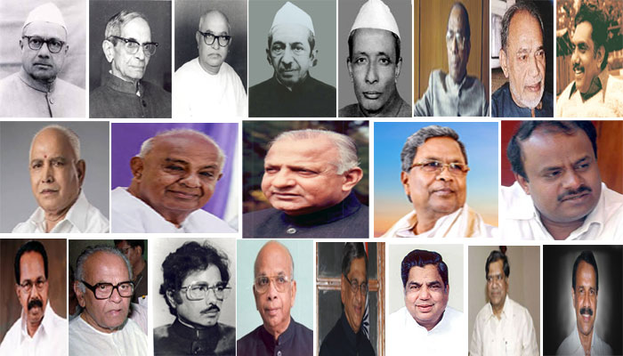 ಕರ್ನಾಟಕದ ಈವರೆಗಿನ ಮುಖ್ಯಮಂತ್ರಿಗಳು ಕರ್ನಾಟಕದ ಈವರೆಗಿನ ಮುಖ್ಯಮಂತ್ರಿಗಳು