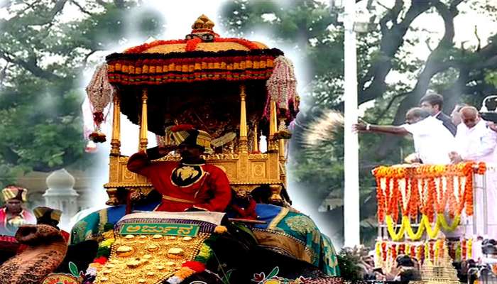 ಐತಿಹಾಸಿಕ 'ಜಂಬೂ ಸವಾರಿ'ಗೆ ಚಾಲನೆ ನೀಡಿದ ಸಿಎಂ ಕುಮಾರಸ್ವಾಮಿ ಐತಿಹಾಸಿಕ 'ಜಂಬೂ ಸವಾರಿ'ಗೆ ಚಾಲನೆ ನೀಡಿದ ಸಿಎಂ ಕುಮಾರಸ್ವಾಮಿ
