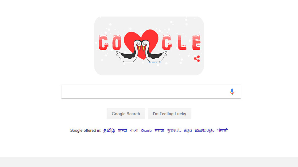 காதலர் தின ஸ்பெஷல்! கலக்கல் கூகுள் டூடுல்! காதலர் தின ஸ்பெஷல்! கலக்கல் கூகுள் டூடுல்!
