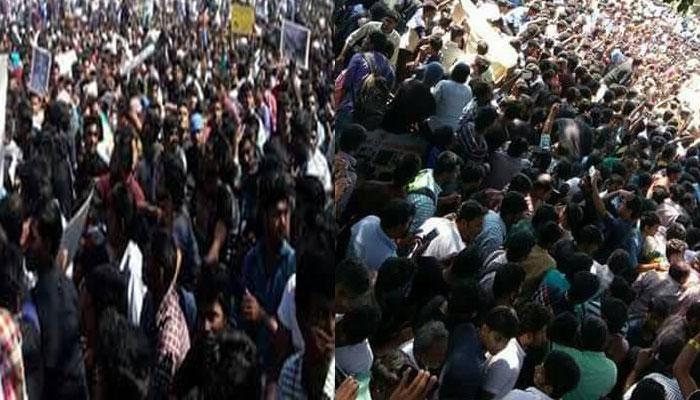 கோவையில் ஜல்லிக்கட்டுக்கு ஆதரவாக இளைஞர்கள் போராட்டம் கோவையில் ஜல்லிக்கட்டுக்கு ஆதரவாக இளைஞர்கள் போராட்டம்