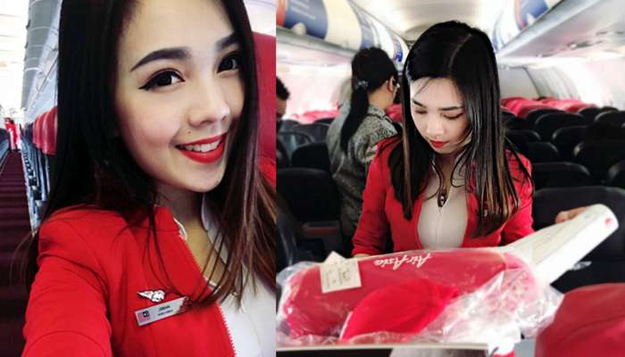 விமான பயணிகளை கவர்ச்சி கடலில் மூழ்கடிக்கும் AirAsia பணிப்பெண்! விமான பயணிகளை கவர்ச்சி கடலில் மூழ்கடிக்கும் AirAsia பணிப்பெண்!